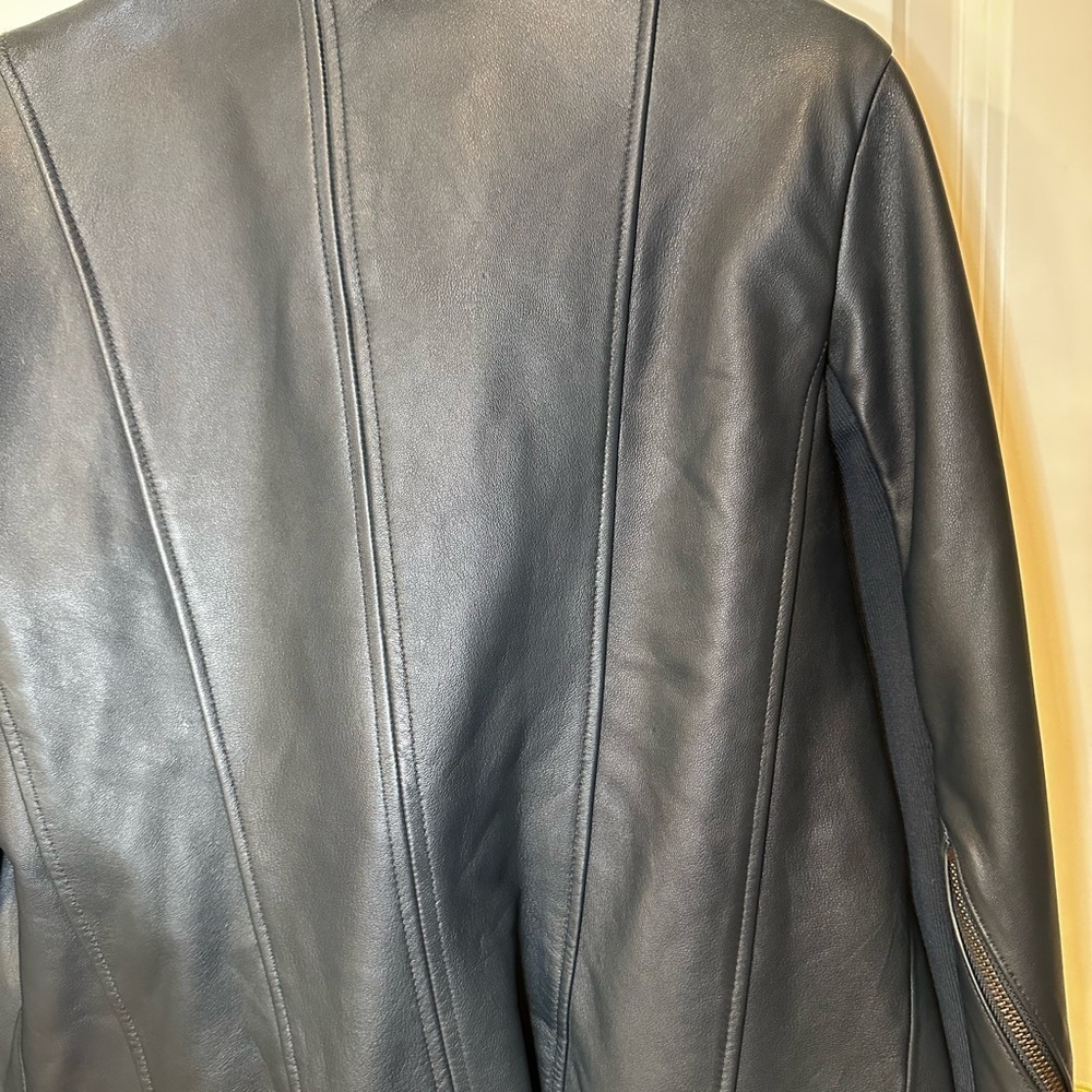 Sam Edelman dark green Leather Jacket - Picture 9 of 16